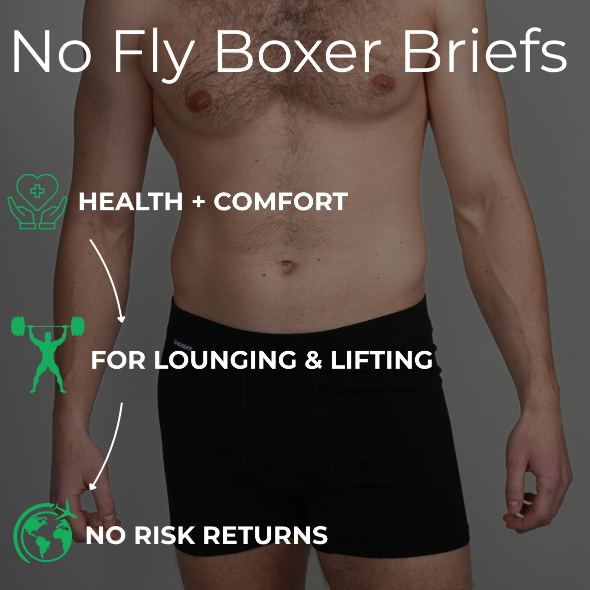 Organic Cotton Classic No-Fly Boxer Briefs