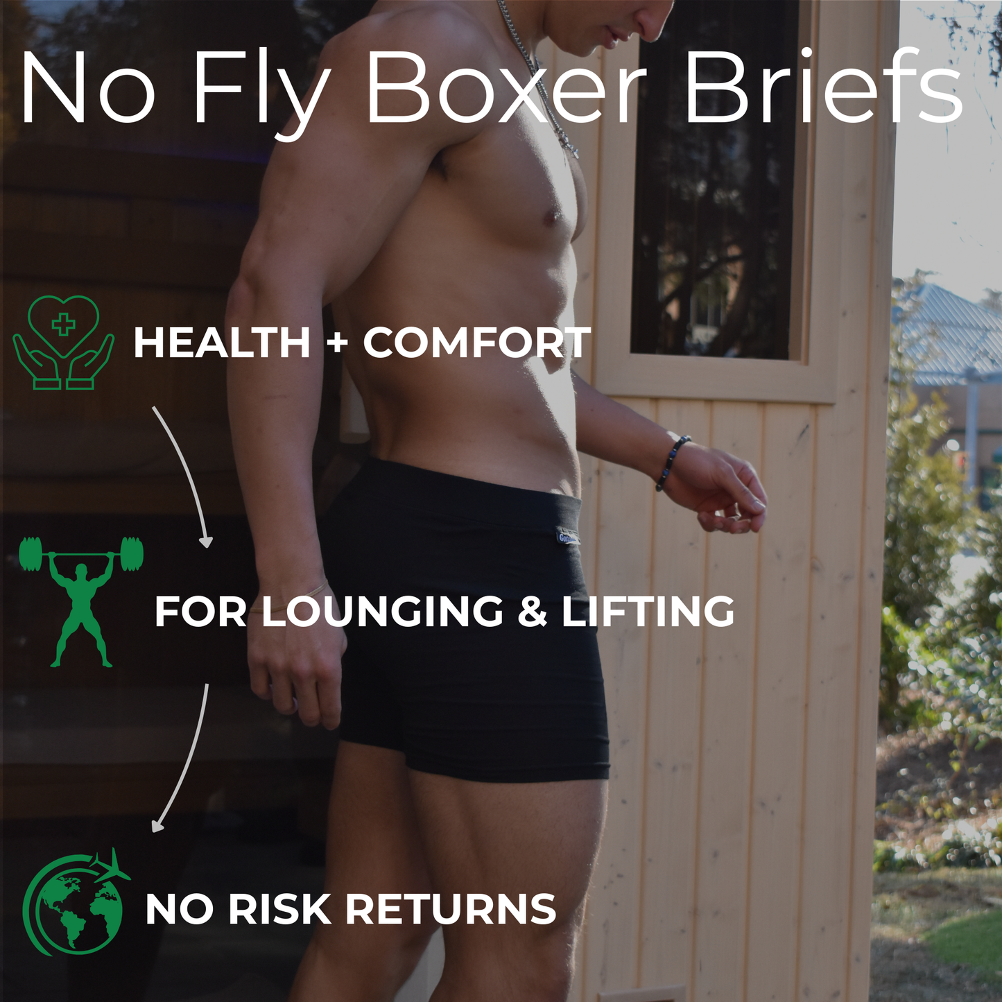 Organic Cotton No-Fly Boxer Briefs - Two Pack