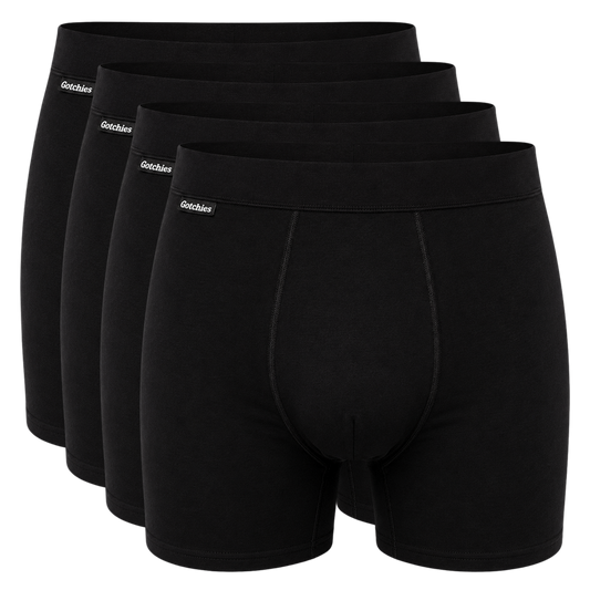 Organic Cotton No-Fly Boxer Briefs - Four Pack