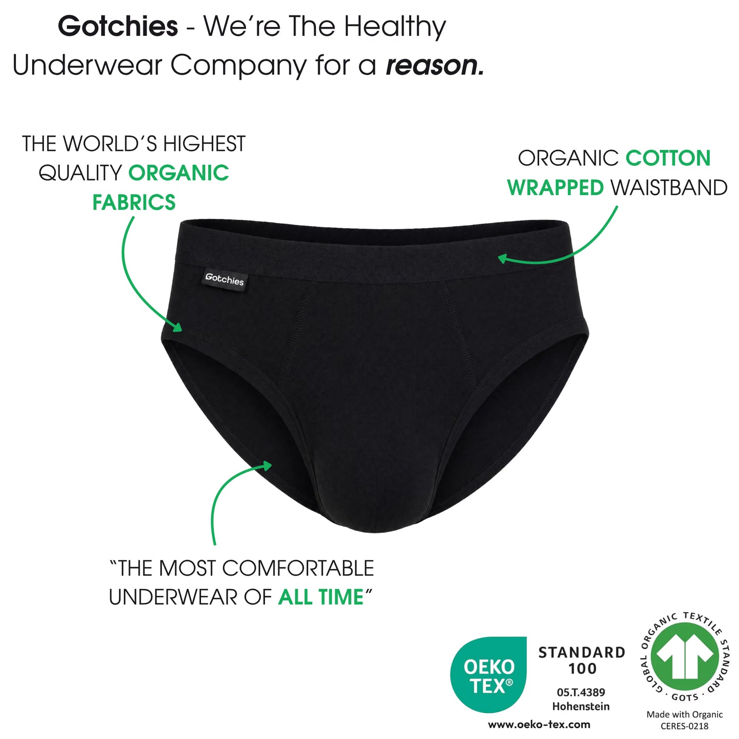 Organic Cotton Briefs - Single